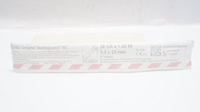 BD 382533 Insyte Autoguard BC Shielded IV Cath. 20Ga x 1.00inchml/min 63 (x)
